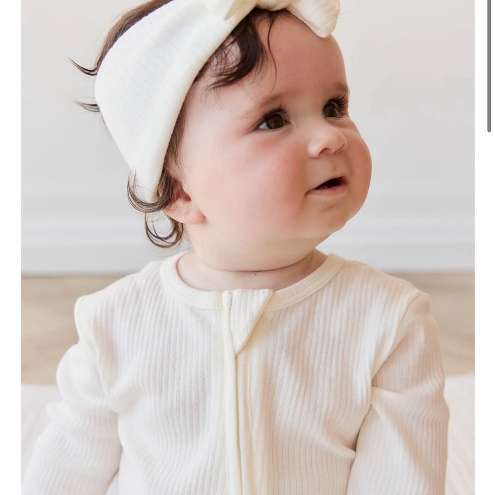 NWT Jamie Kay Organic Cotton Modal Lilian Headband- Milk